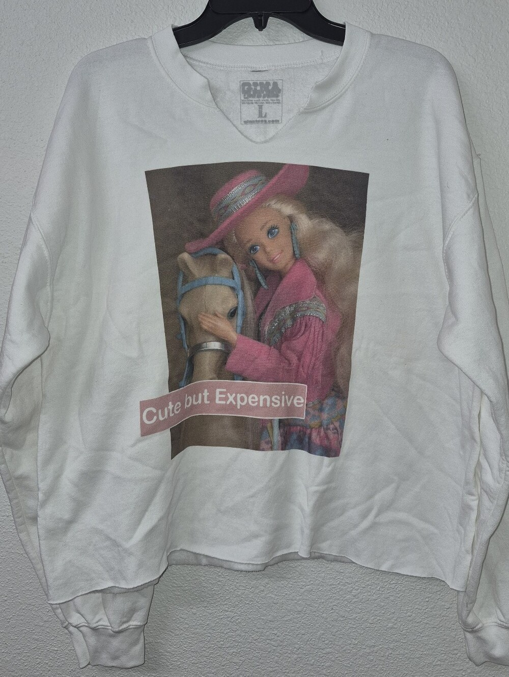 White Graphic Sweatshirt - Cute but Expensive